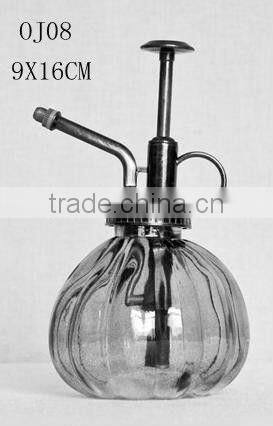 pumpkin shape glass spray bottle with plastic tap/watering can