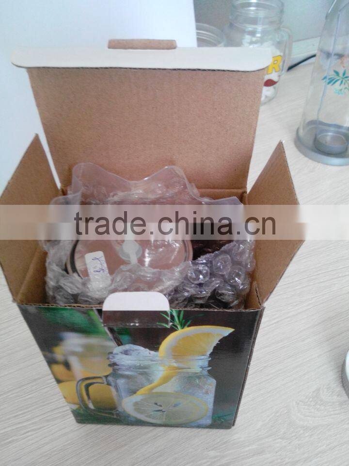 cheap recycled bulb juice fox shape glass mason mug