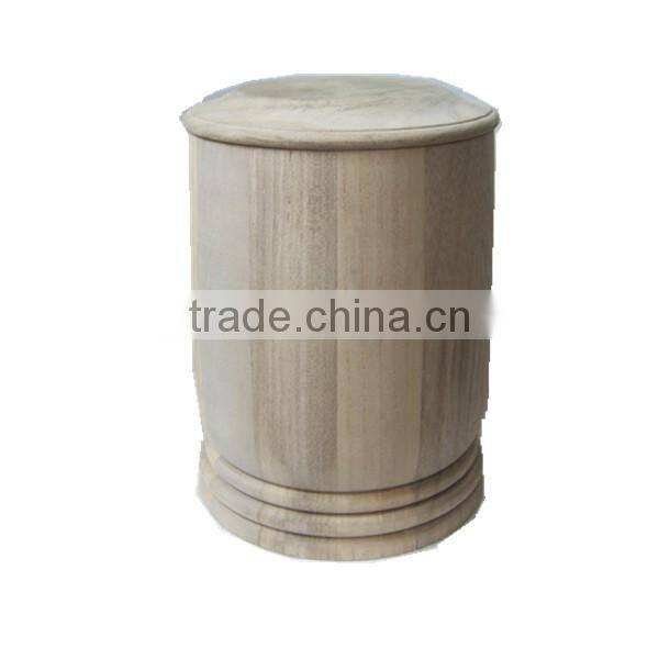 2016 New Modle round wooden urns for ashes with lid cover
