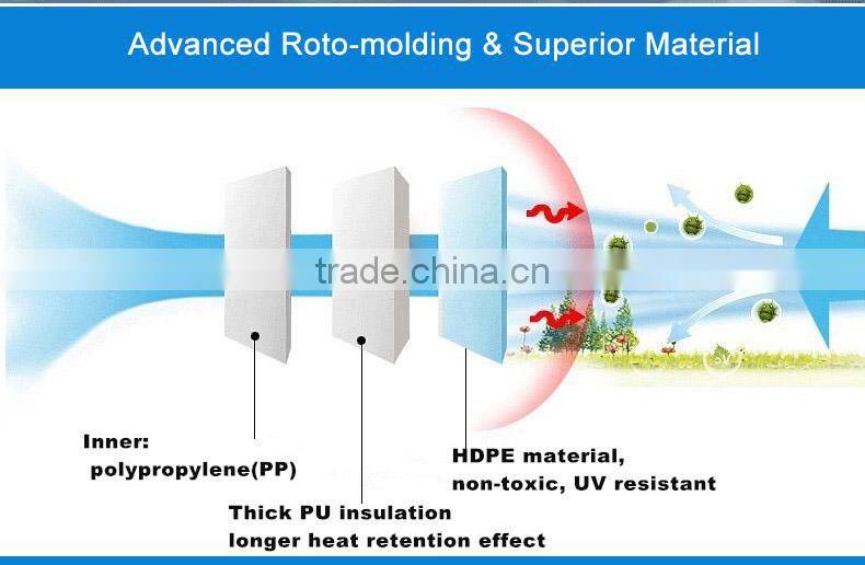 portable wheeled beer and milk ice cooler box