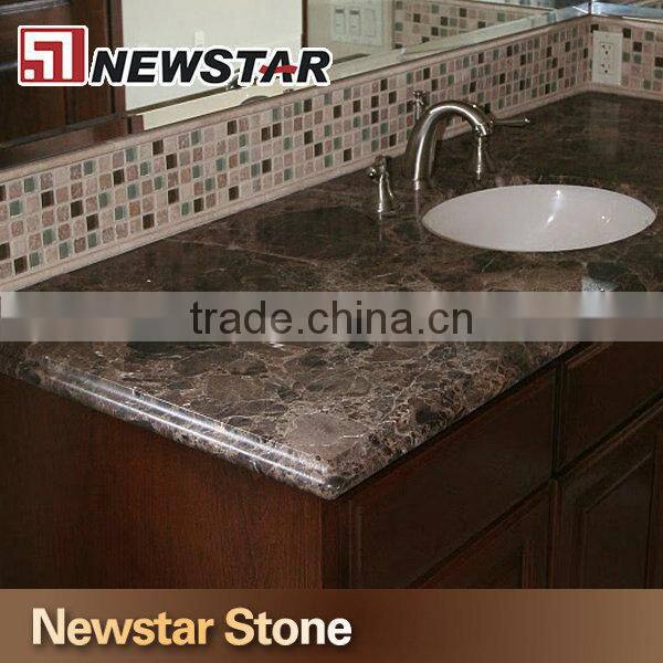 China polished brown emperador dark marble countertop
