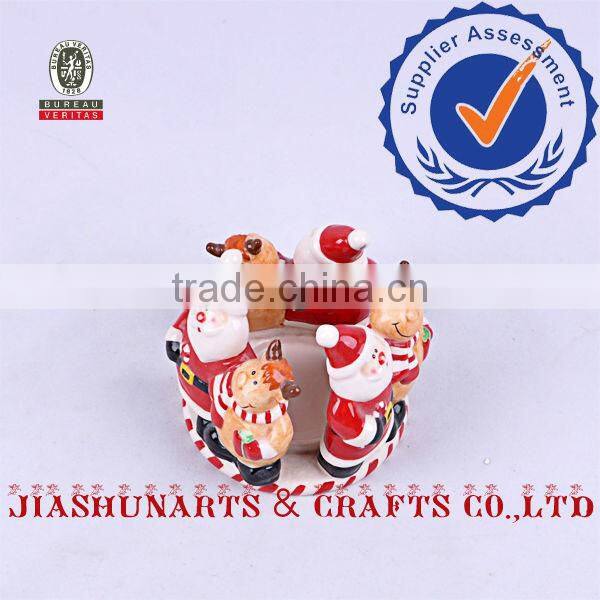 Santa Claus & Ox Ceramic Personalized Christmas Ornament