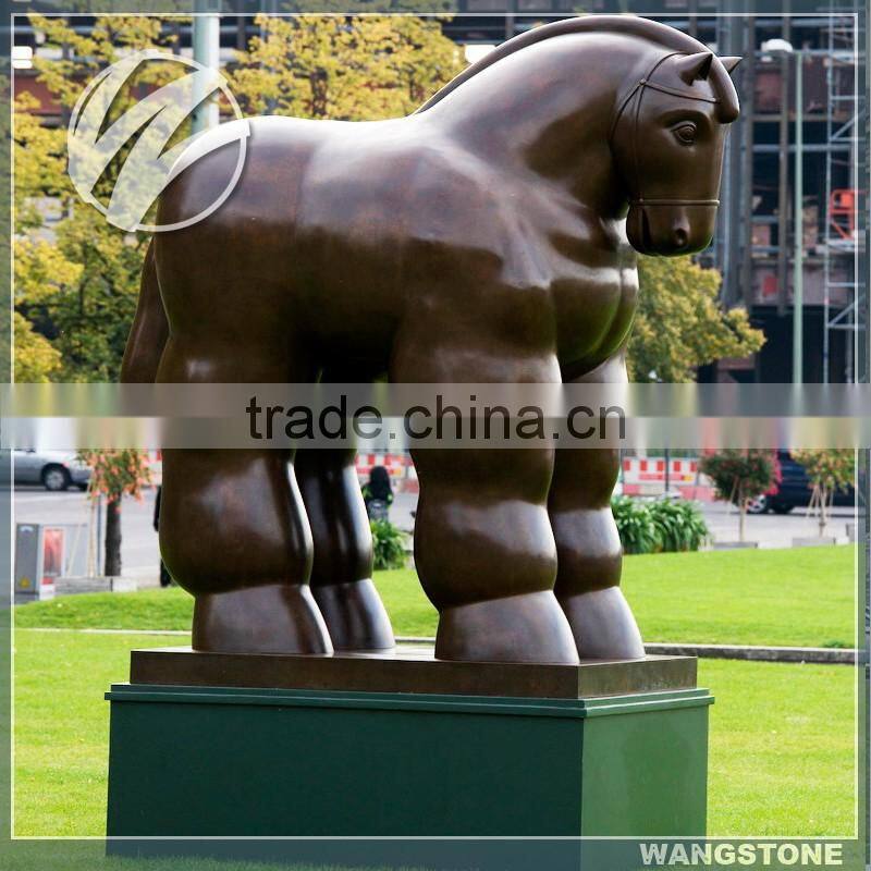 Public art antique outdoor brass horse statue