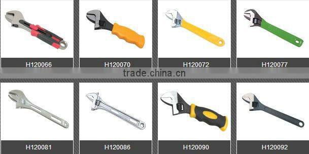 Full dipped handle adjustable wrench 6" 8" 10" 12" chrome plated
