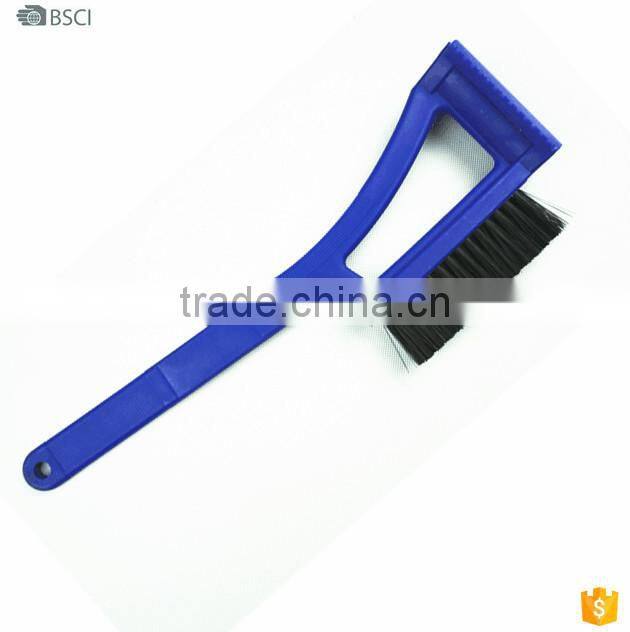 3 in 1 short handle snow brush with rubber wiper and soft brush, car brush