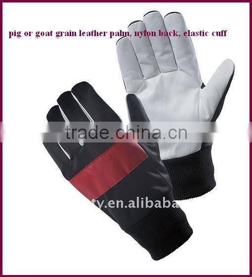 Safety pig leather mechanic glovesZM352-H