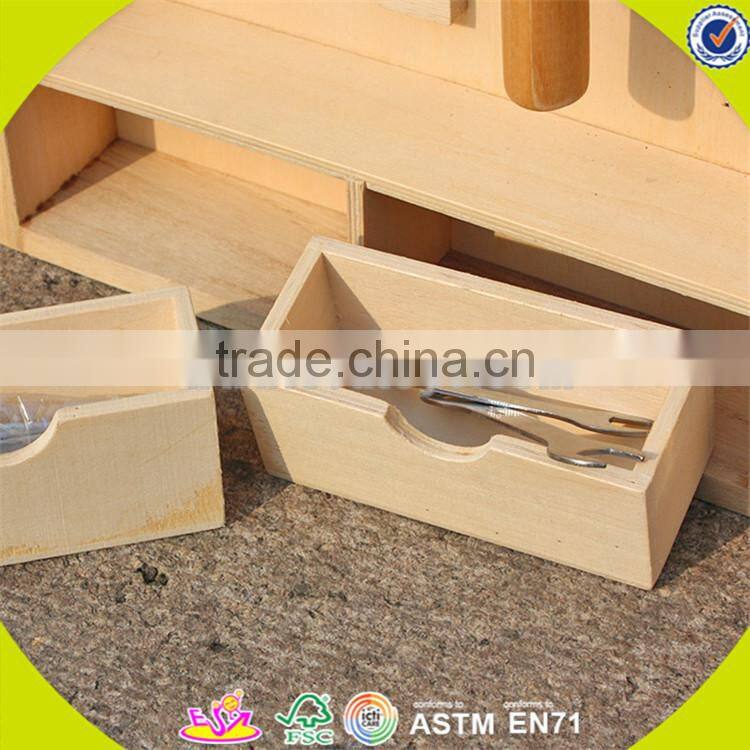 wholesale colorful disassembly tool sets toy for kids high quality wooden tool sets toy W03D024