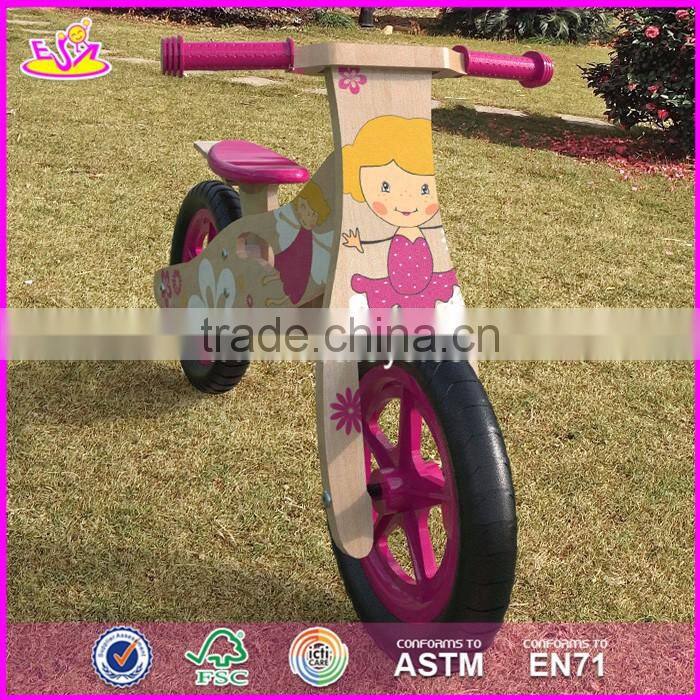 2017 Best original work kids ride on wooden balance no pedal bike for sale W16C174