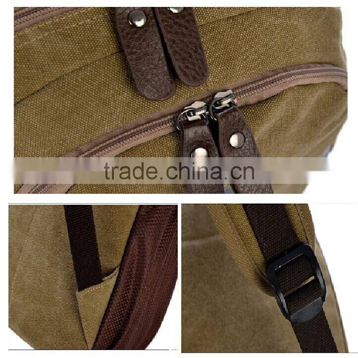 High quality canvas cheap cool backpack for students