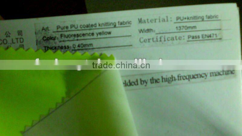 EN471 Hi-Vis PU coated polyester fabric