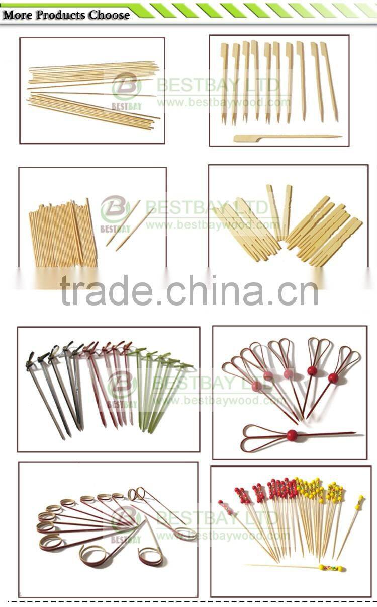 BBQ tools rotating bbq bamboo sticks round skewer