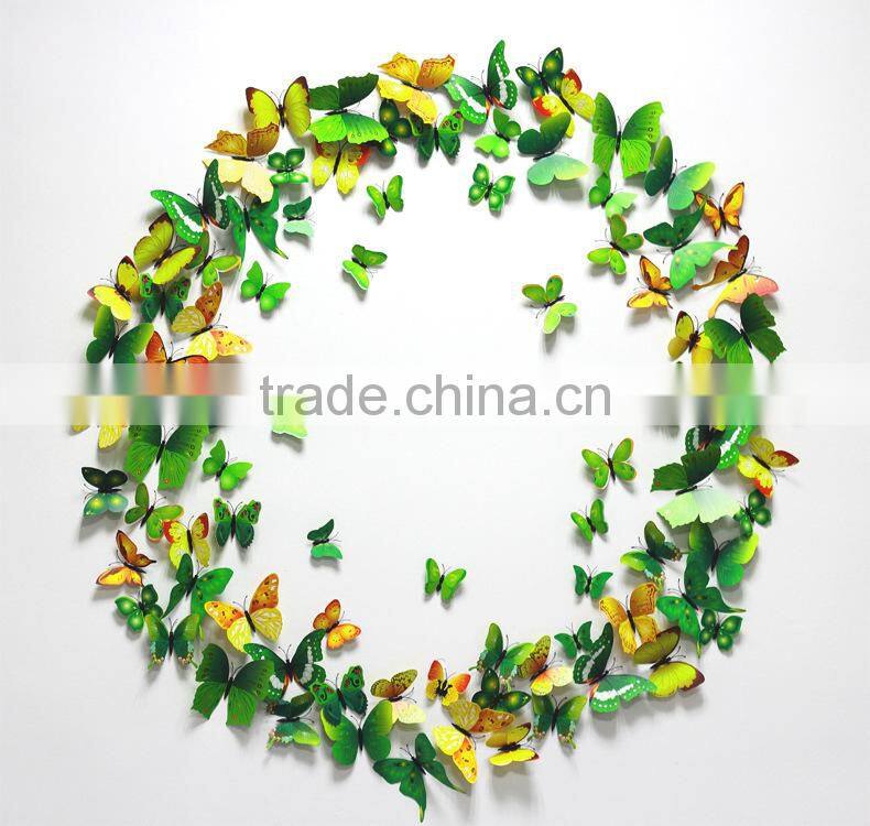 Hot Sale 3D Butterfly Wall Sticker Crafts Butterflies Decor Wall Sticker Decorative