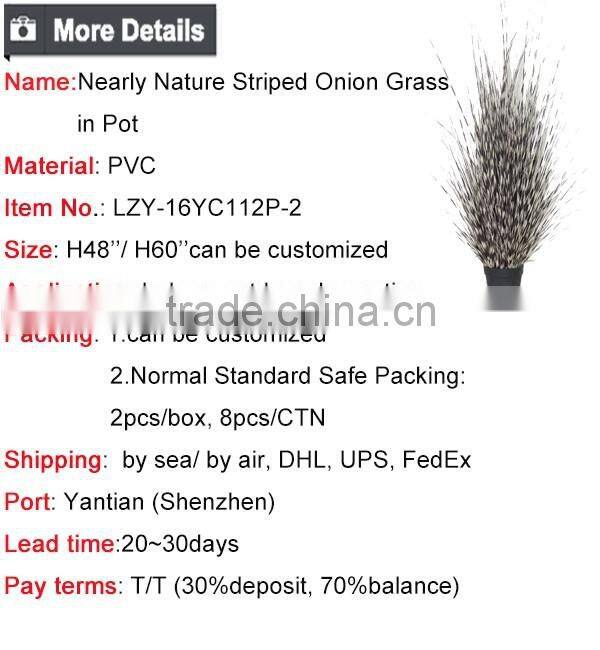 36 /48 / 60 Inch Height Potted Artificial Grass Potted Onion Grass Fake Grass Pots Plant