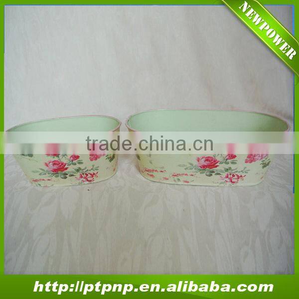 Rose design Metal Flower Pot for Garden