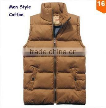 Warm Man's Fashion Waistcoat WINTER JACKET OUTDOOR DOWN JACKET New 2014 winter vest men SOFTSHEEL JACKET