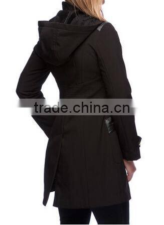 Women's Black Fleece-Lined Soft Shell Coat