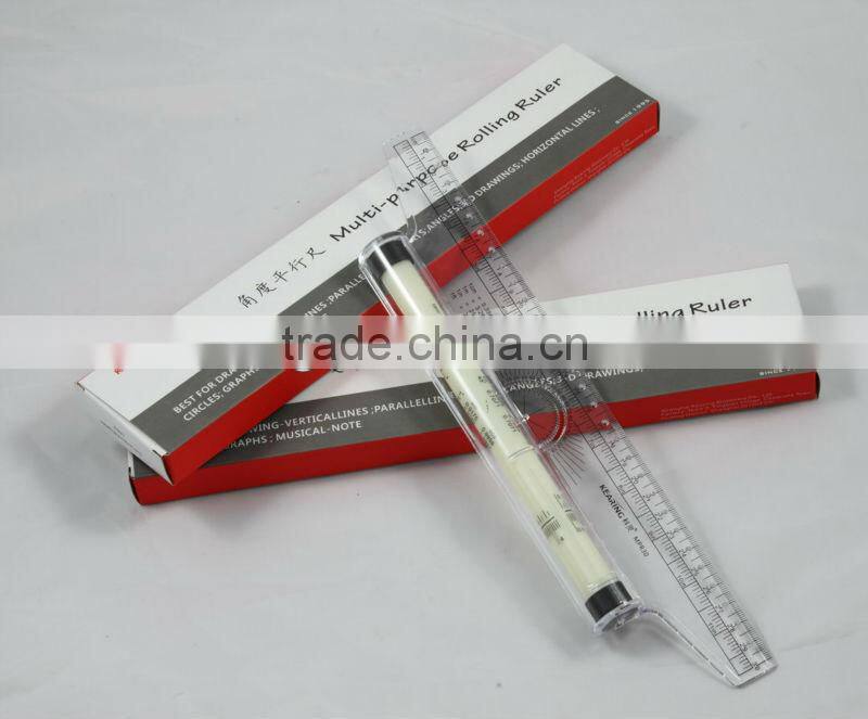 Kearing Parallel Rolling Ruler Rigid Plastic 30cm Multi Purpose Rolling Rule # MPR30