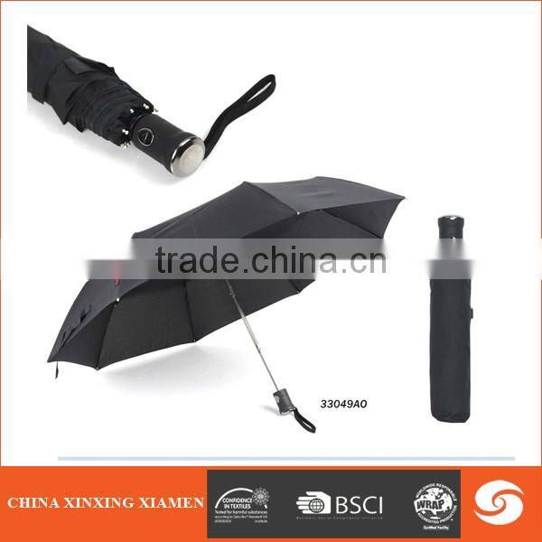 Blue polyester material cheap auto open 2 fold umbrella for outdoor