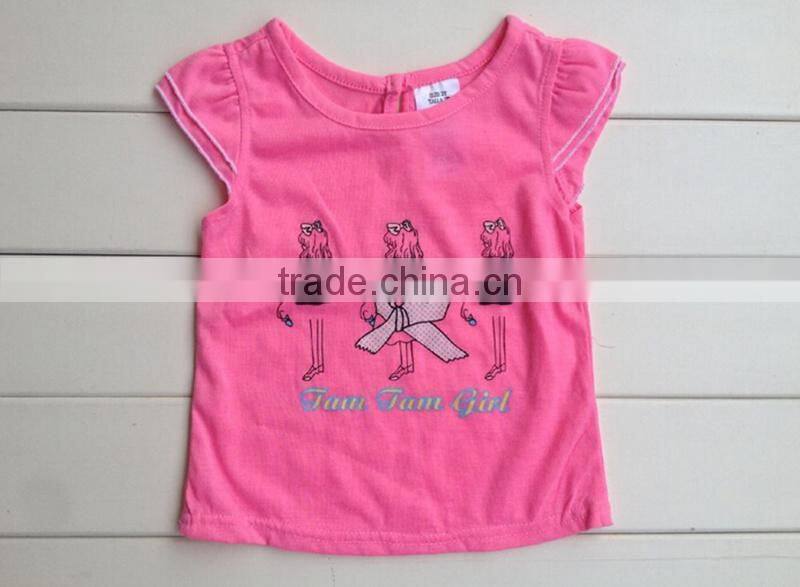 wholesale baby summer clothes kids girl printing t shirts