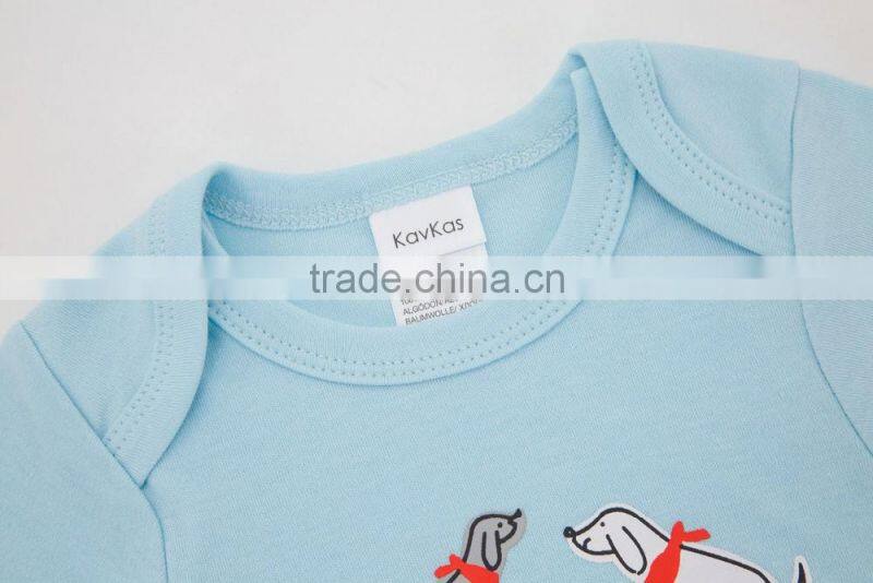 Lovely Baby Clothes Dog Animal 100% Cotton Baby Rompers For Short Sleeve