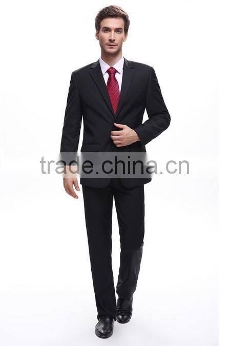 latest design custom made black wool coat pant mens suit