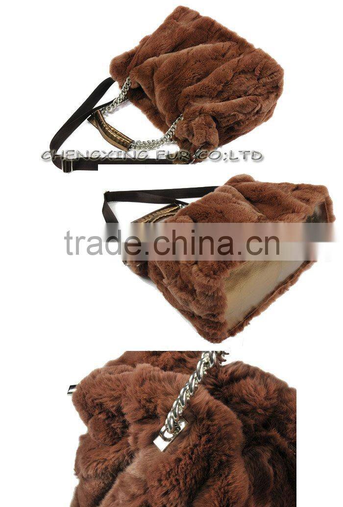 CX-H-38 Genuine Rex Fur 2013 Latest Design Bags Women Handbag