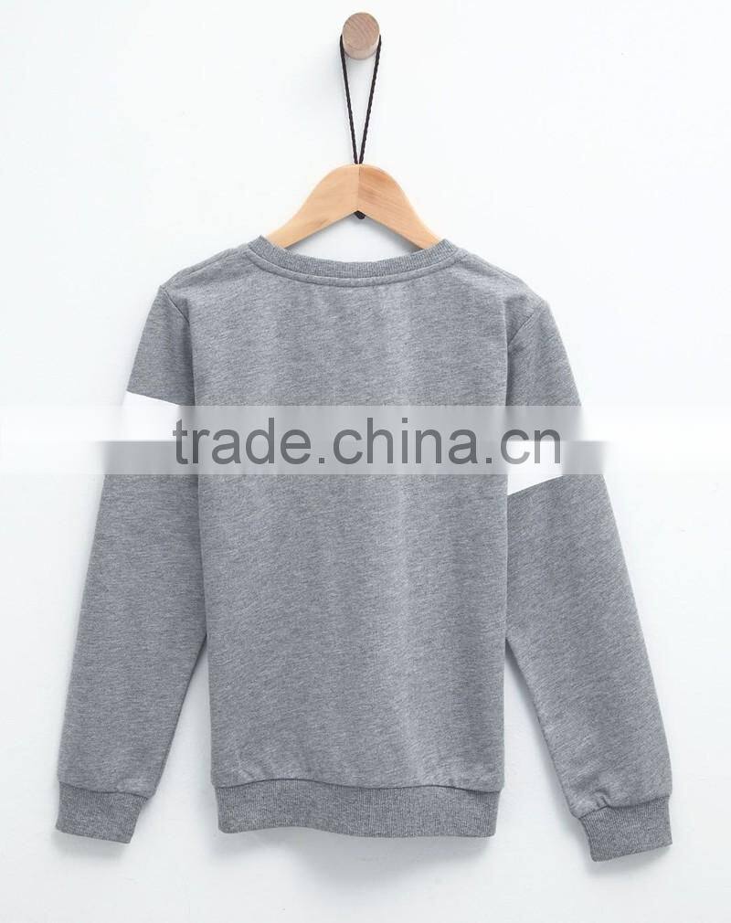 print letters 100% cotton fabric children sports pullover boys sweatshirt