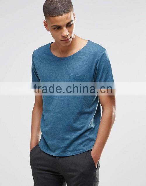 Men high quality chest pocket o-neck short sleeves t-shirt manufacturers