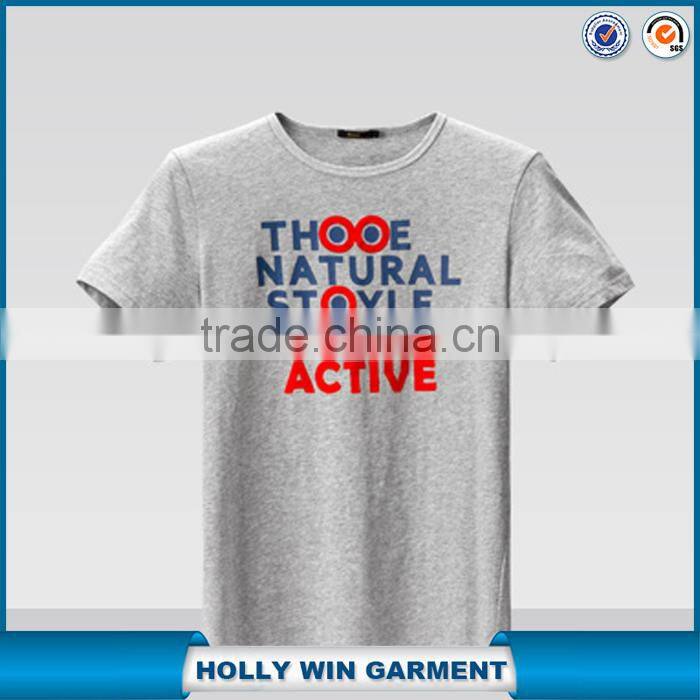 Shirt factory short sleeve plain tshirt with fashion style