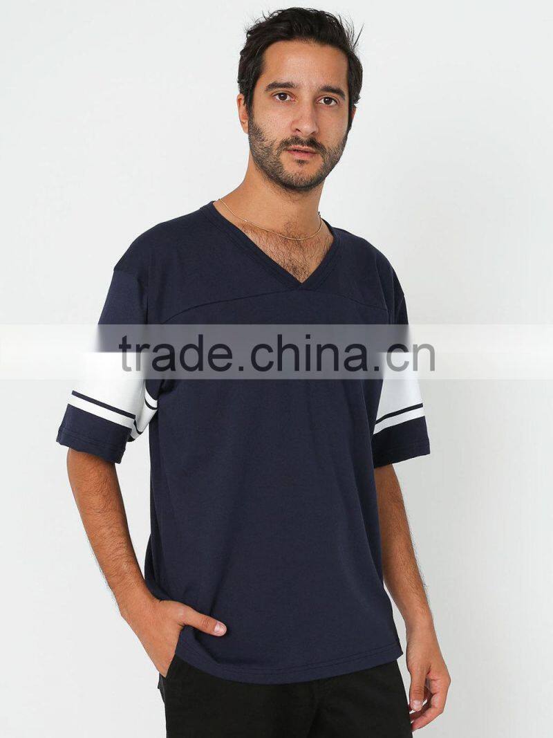 hot sale v neck two tone t- shirt wholesale