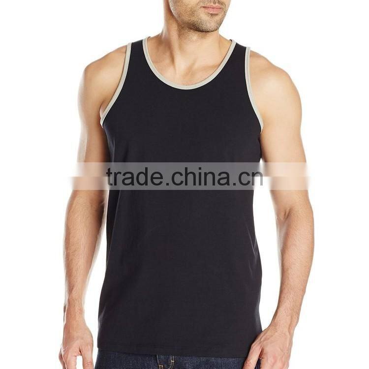 Latest Design Fashion Gym Wholesale 100 Cotton Blank Mens Tank Top