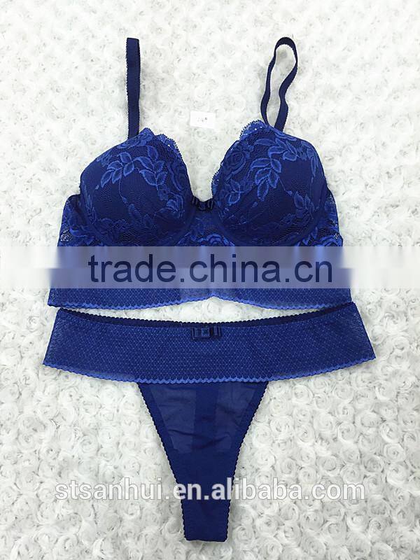 Shantou factory woman sexy bra and panty sets fashion new design