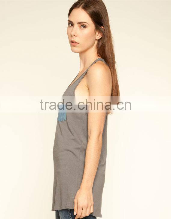 2013 Fashion Wholesale Chic Ladies Cotton Vest Latest Design