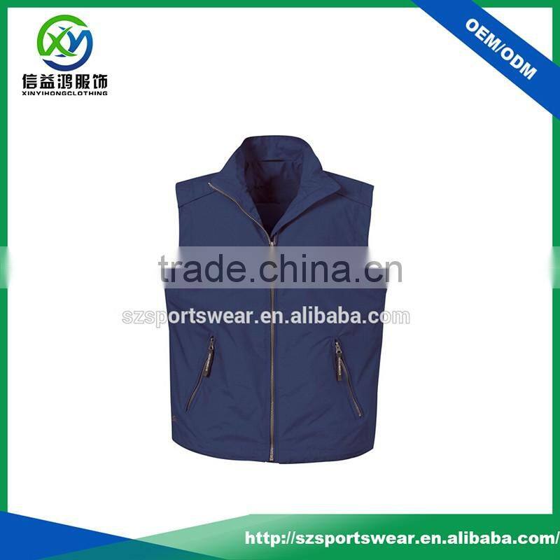 Newest Style 100% Nylon Lightweight Zipper Up Cooling Vest In Blue Sales