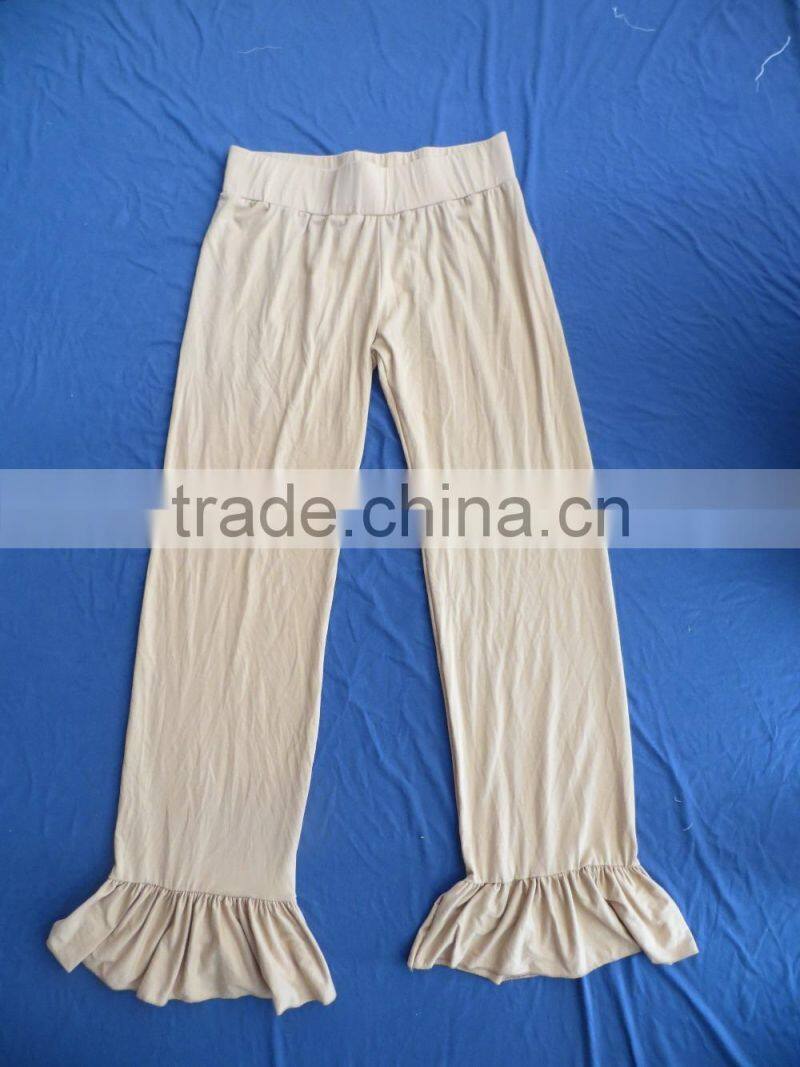 Factory OEM custom women new design Yoga Pants Ruffle capri Leggings Sportswear Activewear