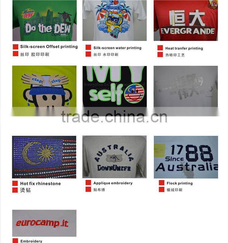 Striped t-shirt sports wear O-neck 100% polyester