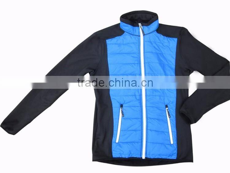 Quilted padded black winter softshell women outdoor jacket 3 layer