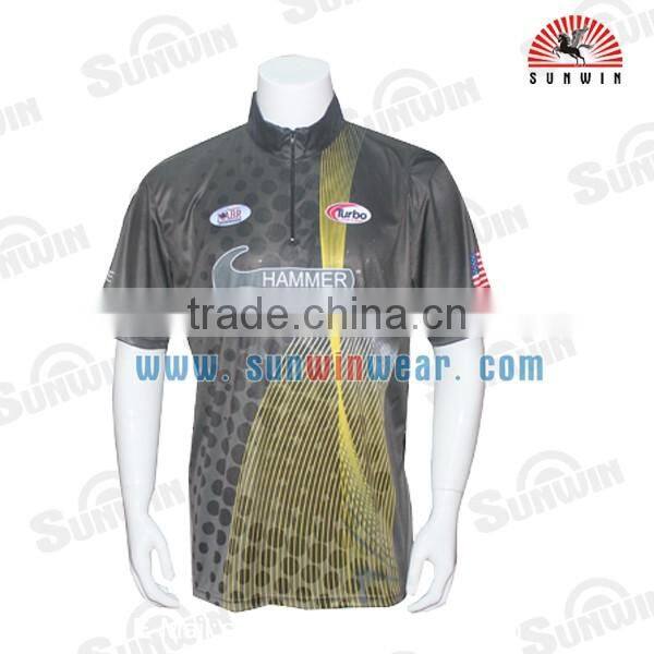 Wholesale Fashion Design Sublimated Custom100% Polyester Fishing Jersey