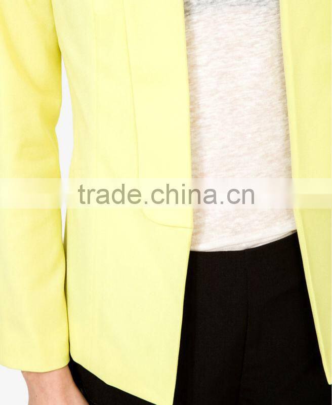 Women Neon Open Blazer