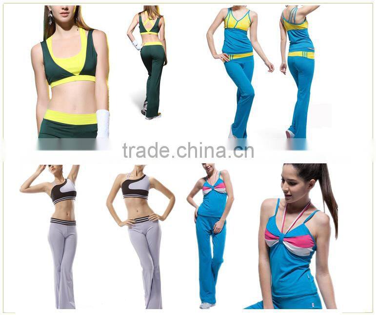 2016 hot sell seamless yoga wear set leggings and tank top