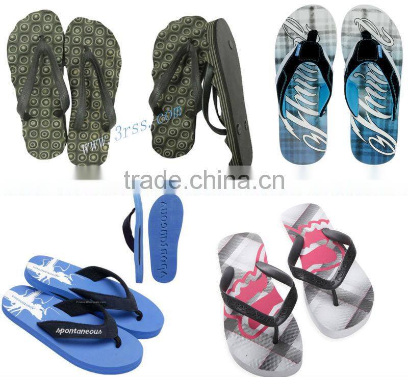 custom men's printed flip flops