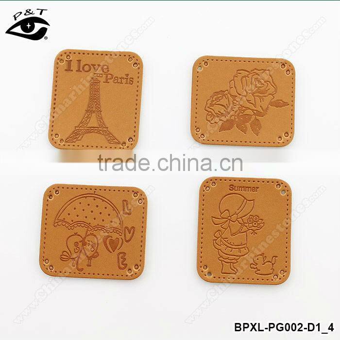 PU label for leather bags for handmade purse bags jeans