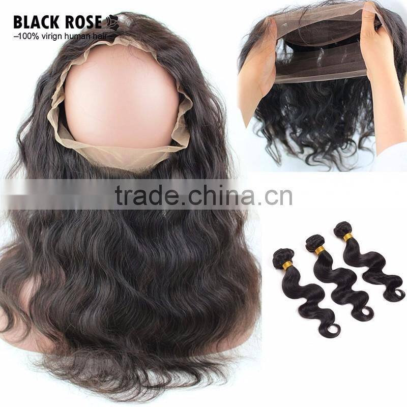 Brazilian Human Hair New Arrival 360 Lace Frontal with baby hair