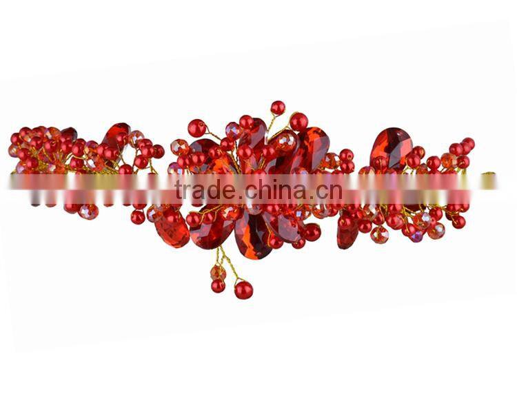Beads flowers Rhinestones Hair Accessories Bridal Wedding Jewelry