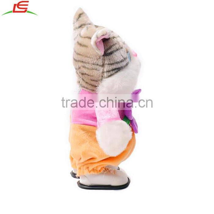 Cute Electric Cat Walk Singing Plush Toys for Children
