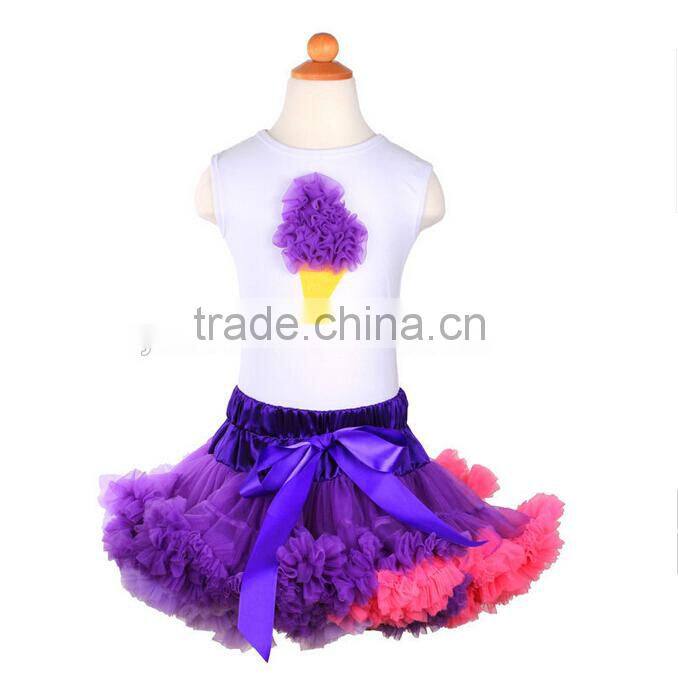 Best Selling High Qaulity Wholesale Kids Girls Christmas Pettiskirt Dress Long Sleeve Super Fluffy Birthday Dresses