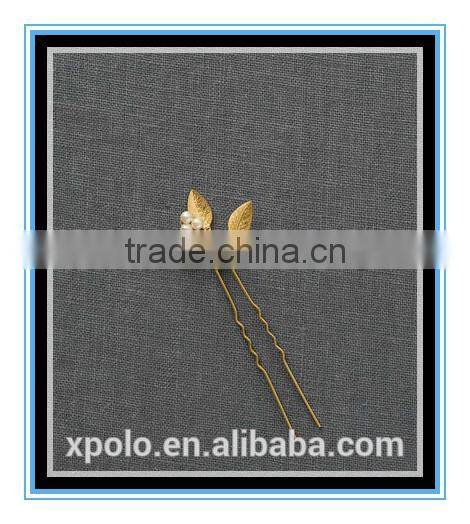 2016 fashion Gold Small Wedding Hair Combs Gold Leaf Bridal Hair Comb Yiwu wholesale
