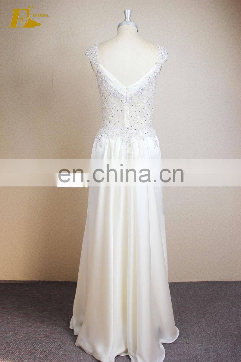 A-line Sweetheart Straps Corset Beaded Chiffon Western Style Special Occasions Prom Dresses For You