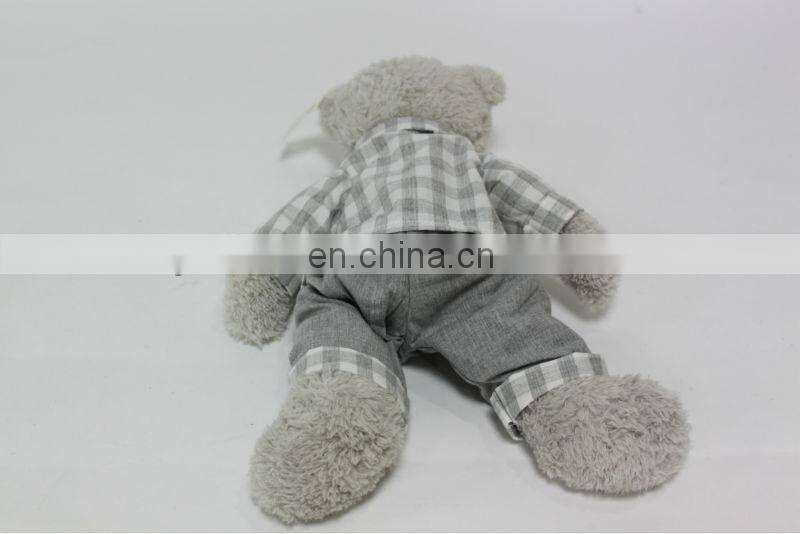 Plush and stuffed bear animal baby toys with cloth dress
