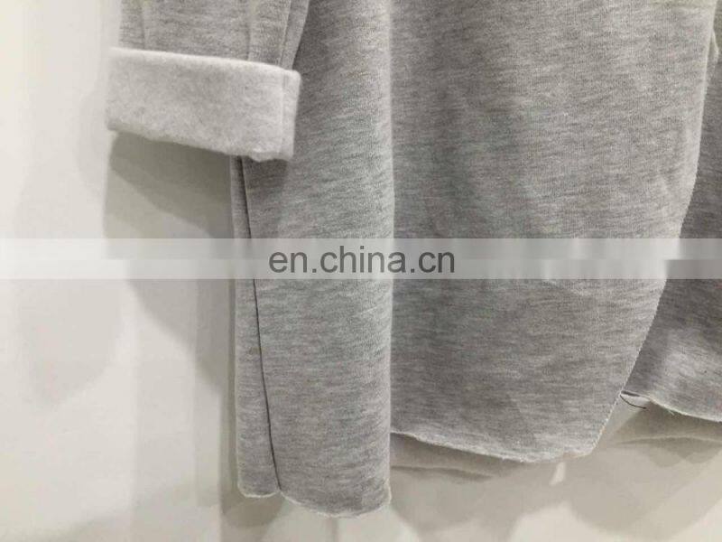 Flannelette hooded long zipper jogging-top